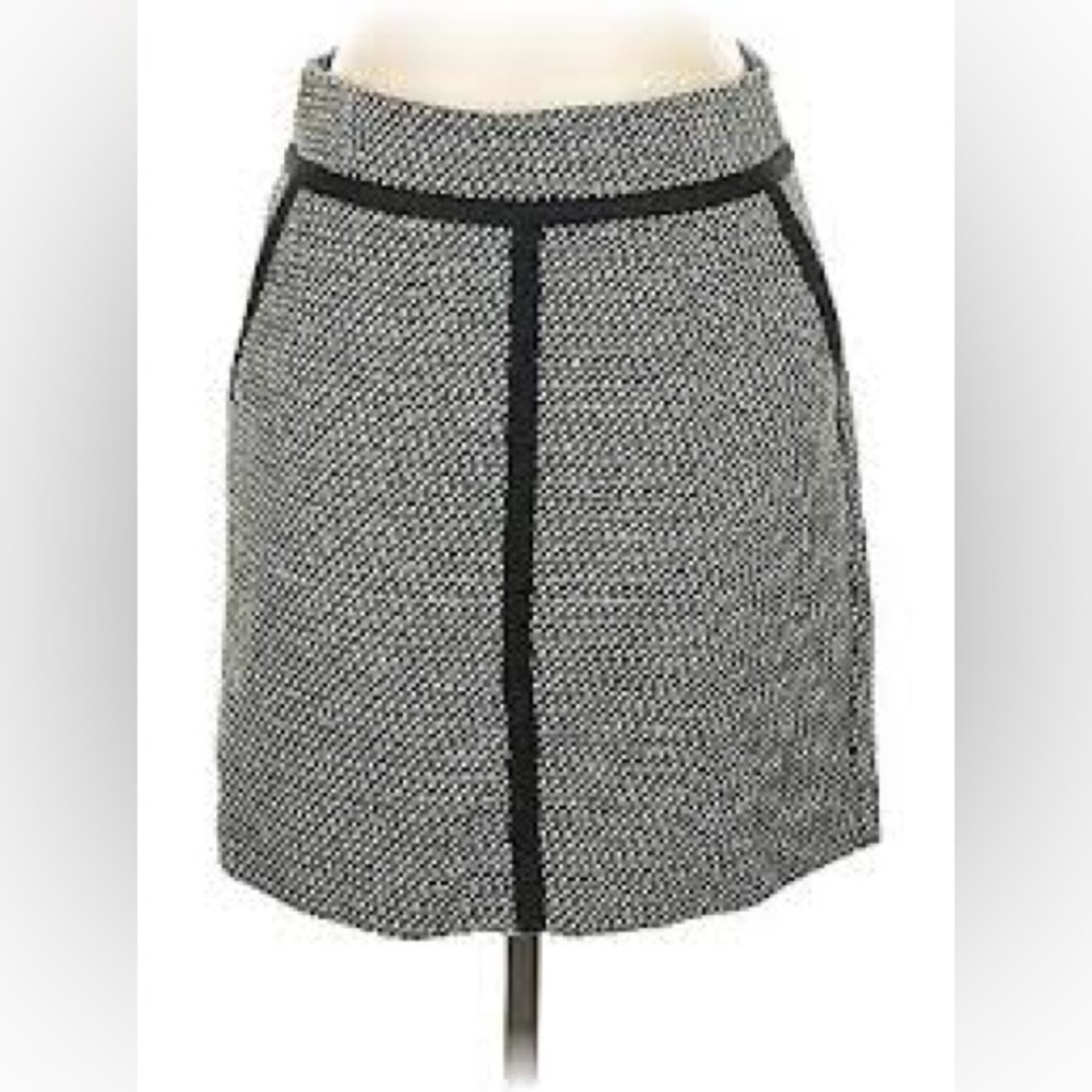 LOFT Black and Gray tweed Mini Skirt